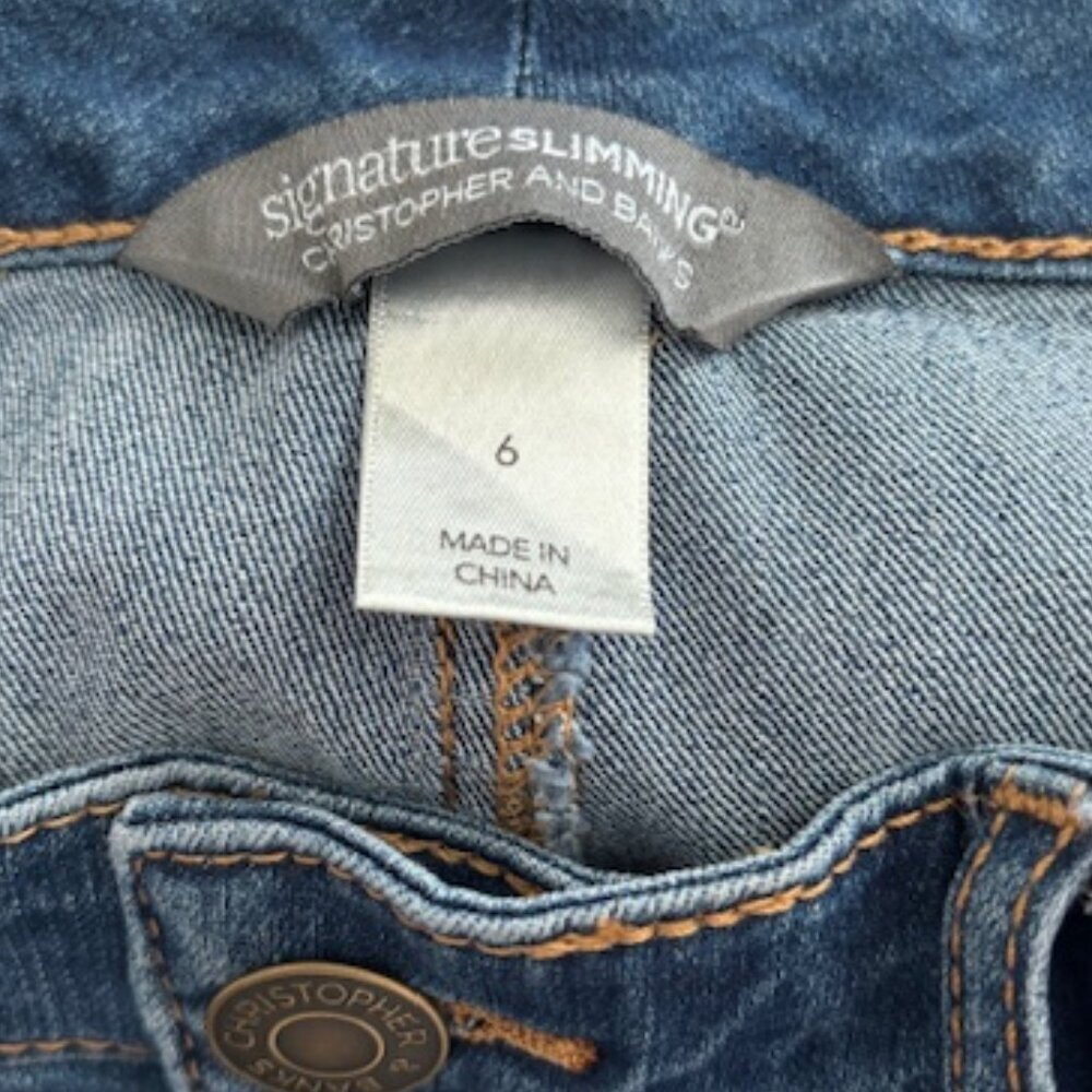 Christopher & Banks Denim Straight Leg Relaxed Fit Cropped Jean - size 6 - Picture 5 of 6